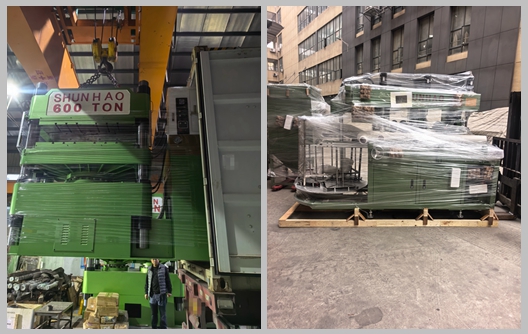 शुनहाओ फैक्ट्री से मेलामाइन टेबलवेयर मोल्डिंग मशीन और ग्राइंडिंग मशीन की शिपमेंट