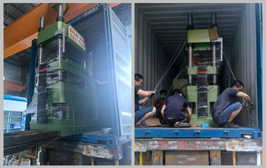 शुनहाओ मेलामाइन टेबलवेयर मोल्डिंग मशीन और प्रीहीटिंग मशीन शिपमेंट