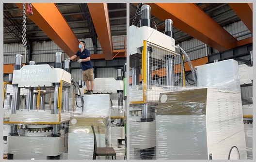 अनुकूलित ग्रे 600T हाइड्रोलिक मोल्डिंग मशीनें डिलीवर की गईं