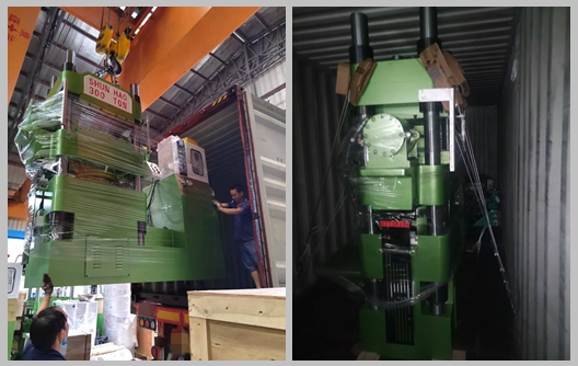 300-टन 600-टन मेलामाइन मोल्डिंग मशीन और प्रीहीटिंग मशीन शिपमेंट