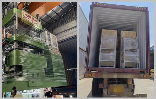 300 टन मेलामाइन टेबलवेयर प्रेस मशीन और प्रीहीटिंग मशीन शिपमेंट