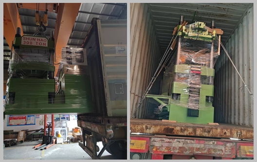 स्वचालित मेलामाइन मोल्डिंग मशीन और प्रीहीटिंग मशीन की शिपमेंट